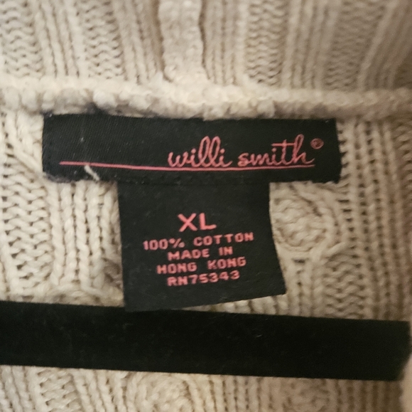 Willi Smith 100% Cotton Cable Knit Sweater Women XL - Picture 3 of 3
